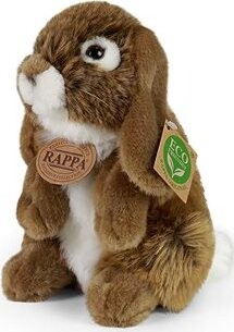 RAPPA Plyšový králik hnedý stojaci 18 cm, Eco-Friendly