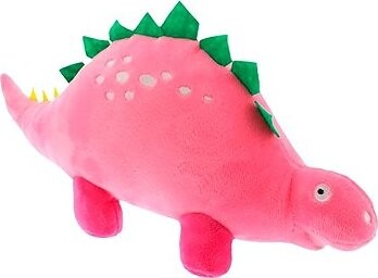 TEXTILOMANIE Růžový plyšový dinosaur ARCHEO se zeleným hřebínkem