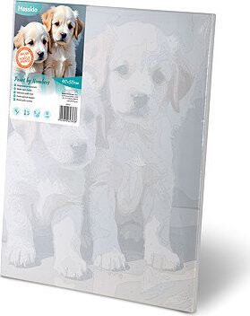 Massido Malba podle čísel 40 × 50 cm Puppies