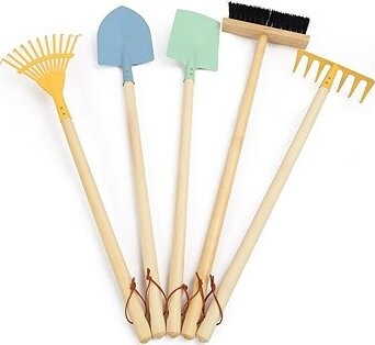 eliNeli Dětské zahradní nářadí s dlouhou násadou, 5dílná sada