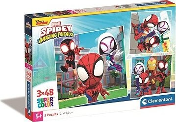 CLEMENTONI Puzzle Spidey a jeho úžasní priatelia 3× 48 dielikov
