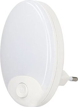 Garsaco Noční světlo do zásuvky s vypínačem 1 W, GSC, bílý ovál, teplá barva světla