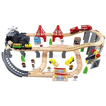 Derrson drevená vláčiková dráha Mountains 70 dielov