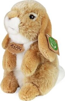 RAPPA Plyšový králík béžový stojící 18 cm, Eco-Friendly