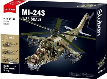Sluban Army Model Bricks M38-B1137 Delostrelecký vrtuľník MI-24S