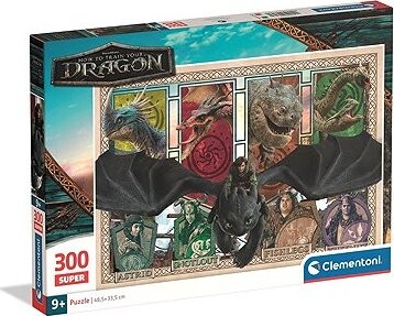CLEMENTONI Puzzle Ako vycvičiť draka 300 dielikov