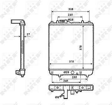 NRF Chladič, chladenie motora 53862