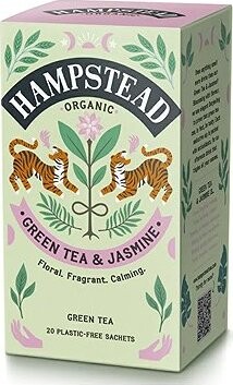 Hampstead Tea BIO Zelený čaj s jazmínom a bergamotom 20 ks