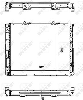 NRF Chladič, chladenie motora 58253