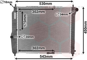 VAN WEZEL chladič, chladenie motora 81002066