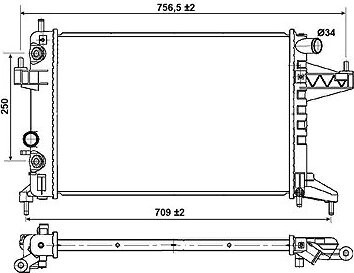NRF Chladič, chladenie motora 53035