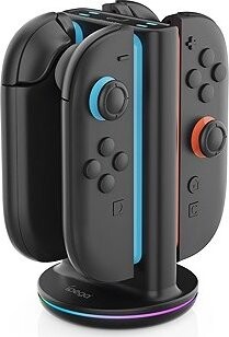 iPega SW2051 Nabíjacia Stanica s RGB pre JoyCon Ovládače Nintendo Switch 2 Black