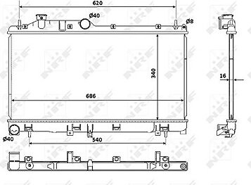 NRF Chladič, chladenie motora 53929