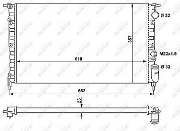 NRF Chladič motora 507465