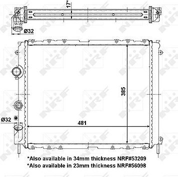 NRF Chladič, chladenie motora 56099