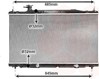 VAN WEZEL chladič, chladenie motora 25002226