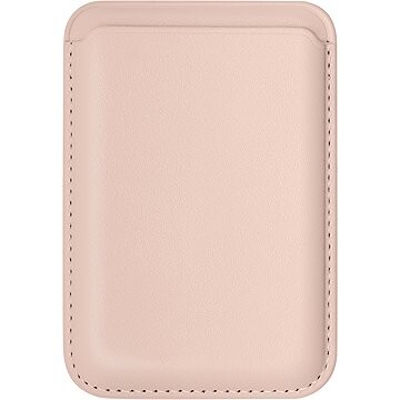 AlzaGuard PU Leather Card Wallet Compatible with Magsafe – púdrovo ružová