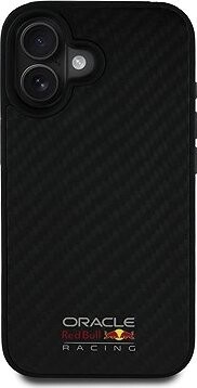 Red Bull Carbon Shiny Logo MagSafe Zadný Kryt pre iPhone 16 Black