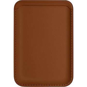 AlzaGuard PU Leather Card Wallet Compatible with Magsafe - koňaková hnedá