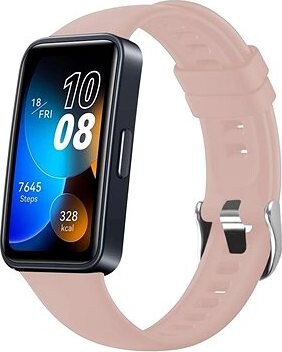 FIXED Silicone Strap na Huawei Band 8/9/10 ružový