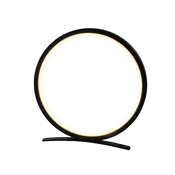 Verk 12363 Moderní kruhová LED stolní lampa 25 cm, černá