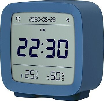 QINGPING Bluetooth Alarm clock (Temperature & RH monitor) – blue