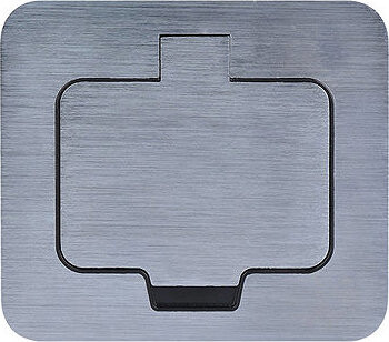 Solight vestavná podlahová zásuvka, IP55, obdélníkové víčko, nerez ocel