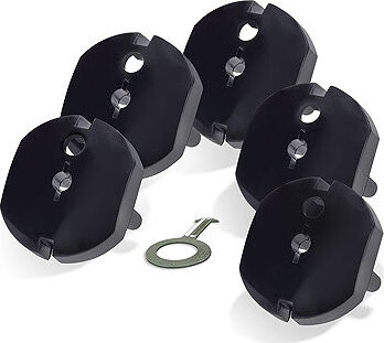 Solight Bezpečnostní zátka do zásuvky černá, sada 5 ks + 1 klíček