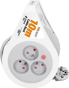 Solight predlžovací prívod na bubne 10 m, 3 zásuvky