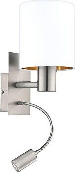 Eglo - LED - Nástenné svietidlo 1xE27/40W+LED/3,5W biele