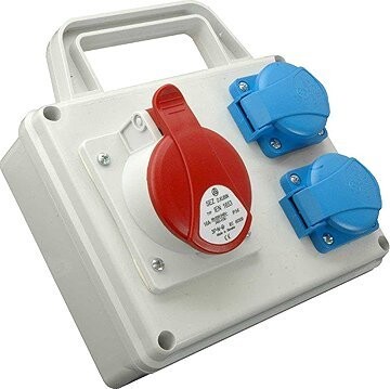 SEZ-CZ Minizásuvková rozvodnice Praktik, IP 54, 1 × 3243, 2 × 230 V