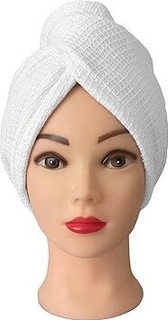 Kaptan Turban na vlasy vafle, bílý