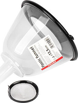 AMIO plastový lievik s filtrom a polovičným viečkom, priemer 13,5 cm