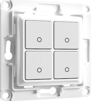 Shelly WS4, 4-tlačidlový spínač, bez rámiku, biely