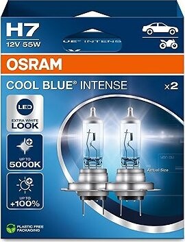 OSRAM H7 Cool Blue Intense, 12 V, 55 W, PX26d, Duobox