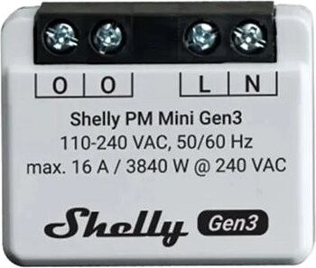Shelly PM Mini Gen3 Modul na meranie spotreby do 16 A (WiFi, Bluetooth)