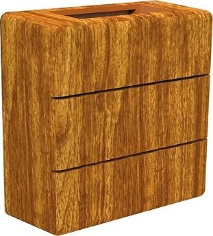 IMMAX LUXLINE vonkajšie nástenné 6 W, 3000 K, 240 V, IP54, orechové drevo