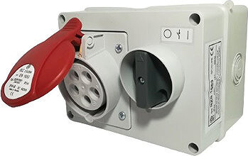 SEZ-CZ Blokovaná zásuvka se spínačem 400 V, IP 44, 32 A, 5-pól