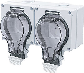 Solight Dvojzásuvka IP66, vodotěsná a prachotěsná