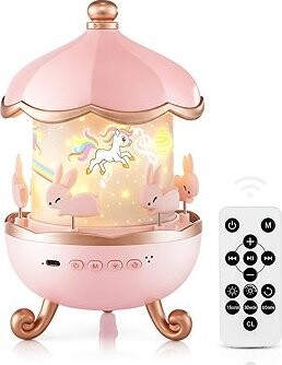 One Fire Projektor nočnej oblohy s rotujúcim kolotočom a 10 upokojujúcimi zvukmi