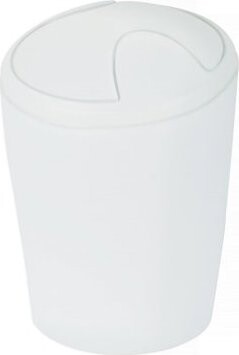 Spirella výklopný odpadkový kôš Move, biely, plast, 2 l