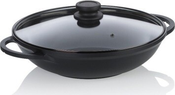 KELA Atura Pánev Wok černý 4 l litý hliník