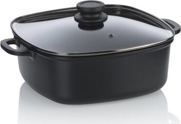 KELA Atura Pekáč s poklicí černý 28 × 28 × 11 cm 6 l litý hliník