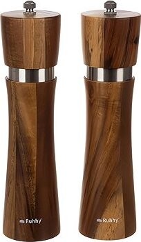 Ruhhy 24650 Sada drevených ručných mlynčekov na soľ a korenie 2 ks