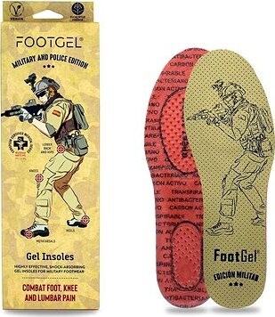 Footgel Gélové vložky do topánok MILITARY s vôňou eukalyptus, veľkosť 43-47
