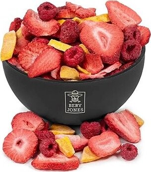 Bery Jones Zmes lyofilizovaného ovocia – jahoda, malina a mango XXL 250 g