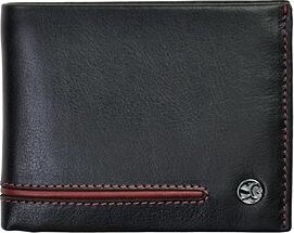Pánska kožená peňaženka SEGALI 753 115 026 čierna/červená