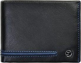 Pánska kožená peňaženka SEGALI 753 115 026 čierna/modrá