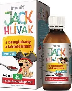 Imunit JACK HLIVÁK Hliva sirup 300 ml glukány + laktoferín