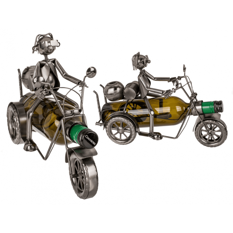 71-3193 DR Kovový stojan na víno motorkár na Harley